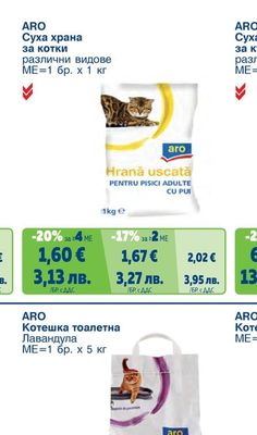 ARO Суха храна за котки различни видове