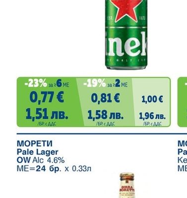 ХАЙНЕКЕН Pale Lager Original Alc 5%