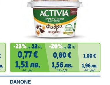 ACTIVIA Закуска различни видове