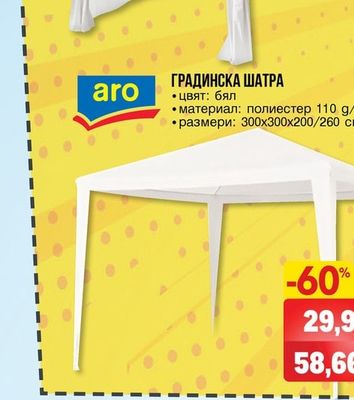 ГРАДИНСКА ШАТРА MILANO
