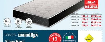 isleep ОРТОПЕДИЧЕН ДВУЛИЦЕВ МАТРАK SILVER BLACK
