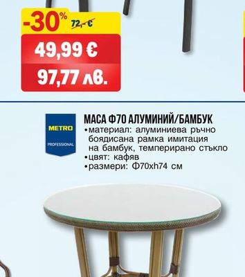 METRO PROFESSIONAL СТОЛ LYNX