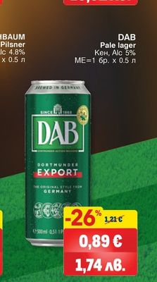 DAB DAB Pale lager