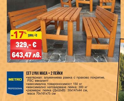 METRO PROFESSIONAL КОМПЛЕКТ ДЪРВЕН МАСИВ
