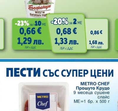METRO CHEF Прошуто Крудо 9 месеца сушене слайс