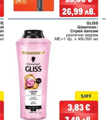 GLISS Шампоан/Спрей балсам