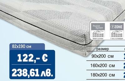 МАТРАК MULTI ZONE POCKET