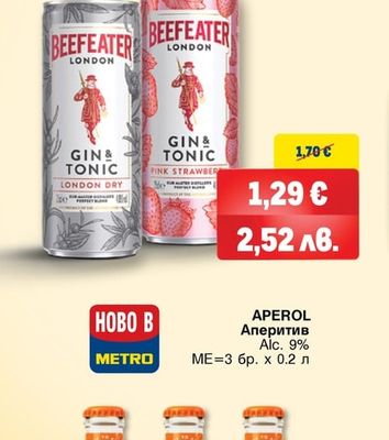 BEEFEATER London Dry, Pink Strawberry Джин & Тоник микс Кен, Alc. 4.9%