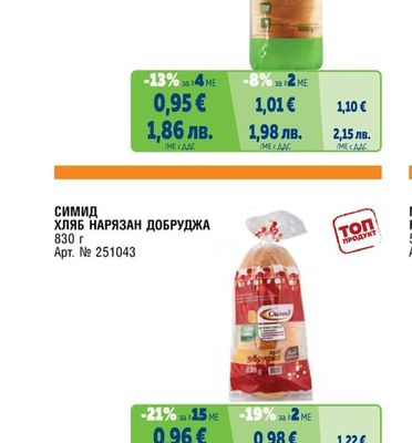 ПЪЛНОЗЪРНЕСТ ТОСТ ХЛЯБ