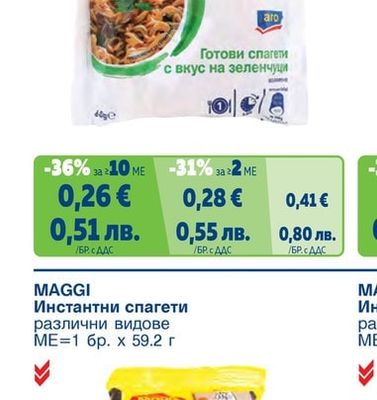 Инстантни спагети различни видове