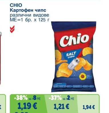 Картофен чипс различни видове