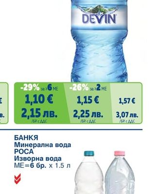Минерална вода, Изворна вода