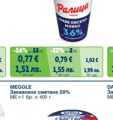 Кисело краве мляко 3.6%