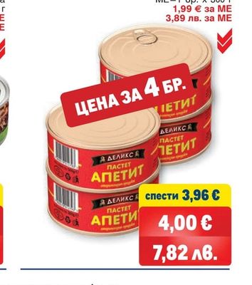 ДЕЛИКС Пастет Апетит, Домашен