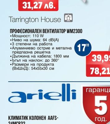 aro ВЕНТИЛАТОР SF3619C 36CM