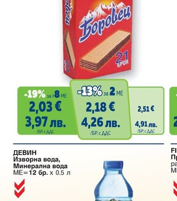 БОРОВЕЦ Нетунквани вафли различни видове