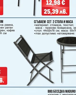 METRO PROFESSIONAL МЕТАЛЕН СТОЛ