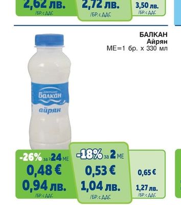 ВЕРЕЯ Прясно краве мляко без лактоза 1.5%