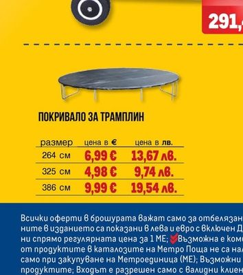 ПОКРИВАЛО ЗА ТРАМПЛИН