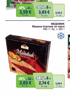 МЕДОВИК Медени блатове за торта