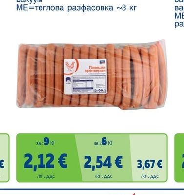 ARO Кренвирши пилешки вакуум