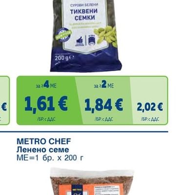 METRO CHEF Сурови белени тиквени семки