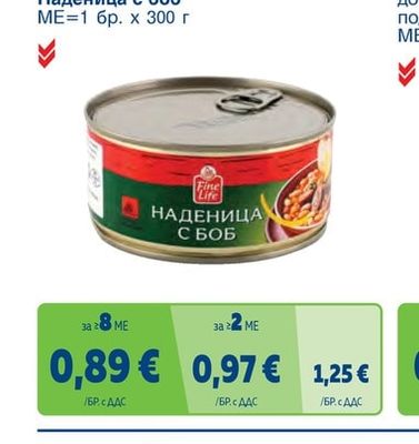 FINE LIFE Кюфтета с боб, Наденица с боб
