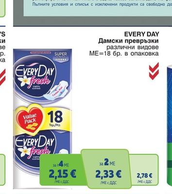 EVERY DAY Дамски превръзки