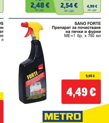 Sano Forte Препарат за почистване на печки и фурни