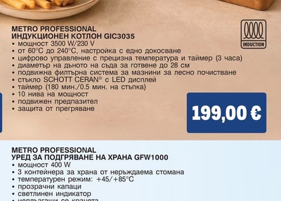 METRO PROFESSIONAL ИНДУКЦИОНЕН КОТЛОН GIC3035