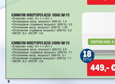 Arielli КЛИМАТИК ИНВЕРТОРЕН ACSD-18DHG (WI-FI)