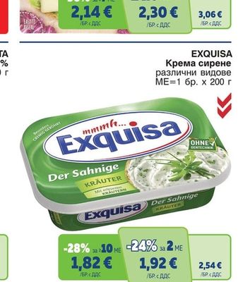 EXQUISA Крема сирене различни видове