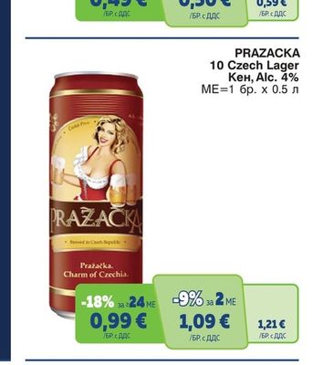 PRAZACKA 10 Czech Lager