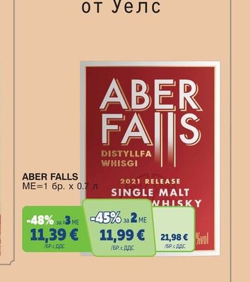 ABER FALLS 2021 RELEASE SINGLE MALT WHISKY