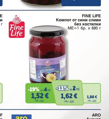 FINE LIFE Компот от сини сливи без костилки