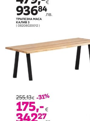 ТРАПЕЗНА МАСА КАЛИВ 3