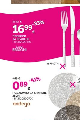 Luca BESSONI ПРИБОРИ ЗА ХРАНЕНЕ