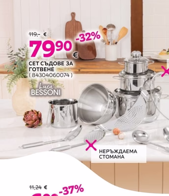 Luca BESSONI СЕТ СЪДОВЕ ЗА ГОТВЕНЕ