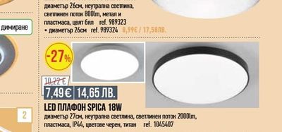 LED ПЛАФОН SPICA 18W