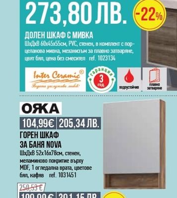 ДОЛЕН ШКАФ С МИВКА