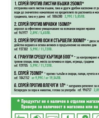 СПРЕЙ ПРОТИВ ЛИСТНИ ВЪШКИ 250МЛ