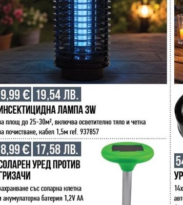 ИНСЕКТИЦИДНА ЛАМПА 3W