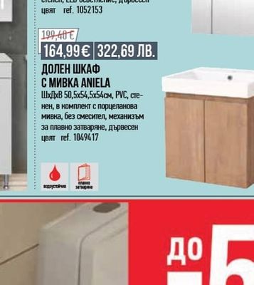 ОЖА ДОЛЕН ШКАФ С МИВКА NOVA