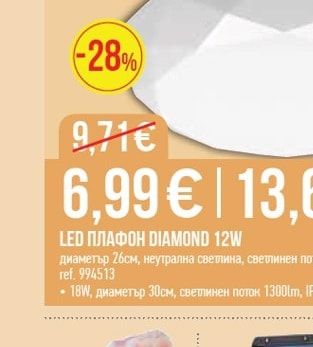 LED ПЛАФОН DIAMOND 12W