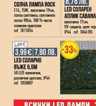 СОЛНА ЛАМПА ROCK
