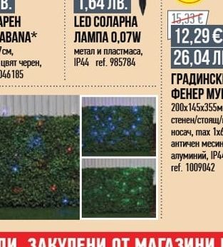 LED СОЛАРЕН АПЛИК CABANA
