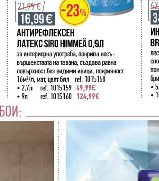 Siro Himmeä АНТИРЕФЛЕКСЕН ЛАТЕКС SIRO HIMMEÄ