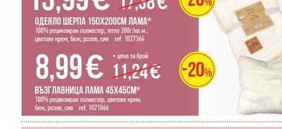 ОДЕЯЛО ШЕРПА 150Х200СМ ЛАМА*