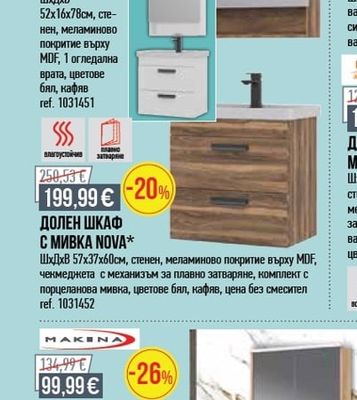 ДОЛЕН ШКАФ С МИВКА NOVA*