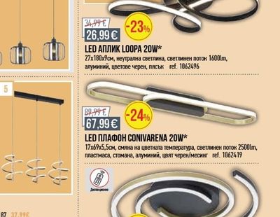 LED ПЛАФОН LEANA 12W*